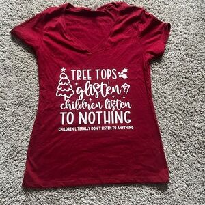 NWOT Women’s holiday tee shirt handmade